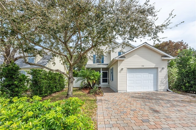 view of front of house featuring a garage