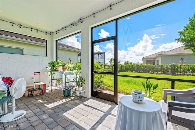 view of sunroom