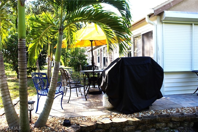 view of patio / terrace featuring area for grilling