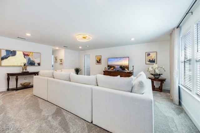 view of carpeted living room