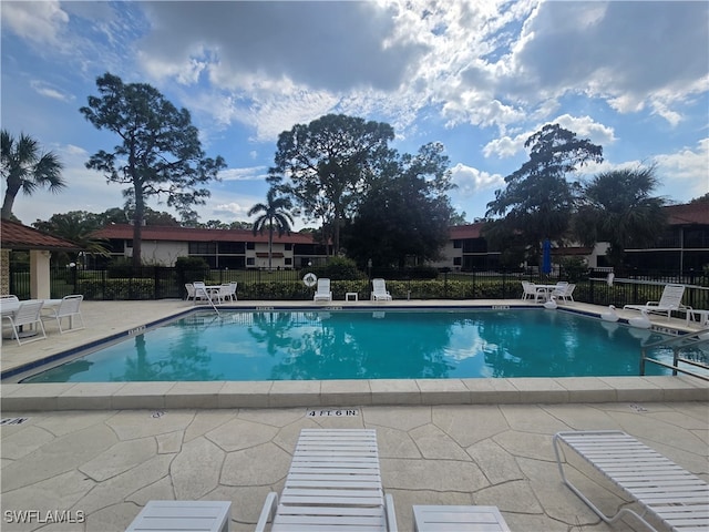 view of pool with a patio