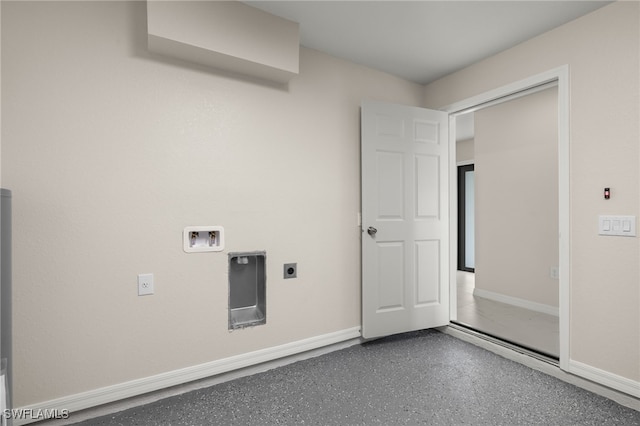 laundry area featuring hookup for an electric dryer and washer hookup