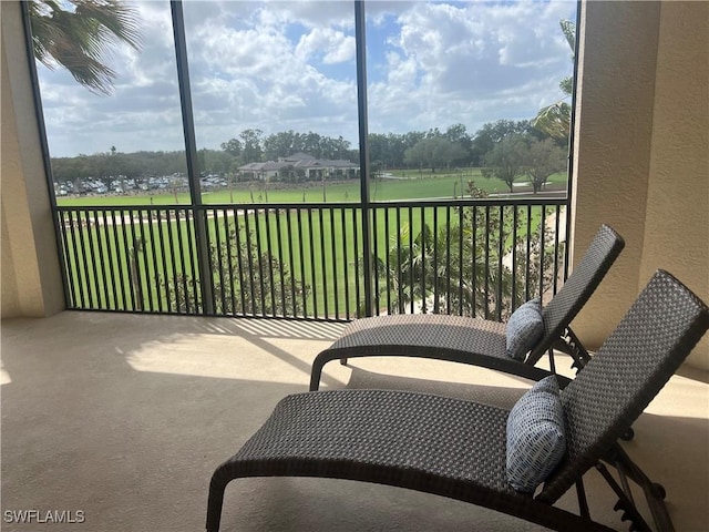 view of sunroom