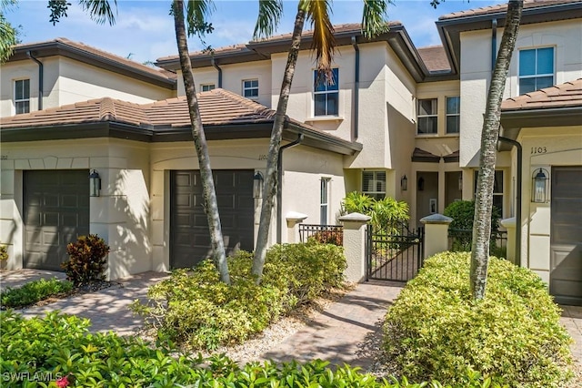 view of property with an attached garage