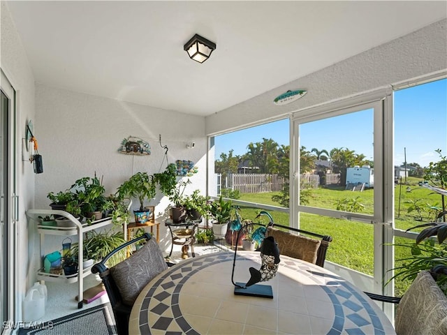 view of sunroom / solarium