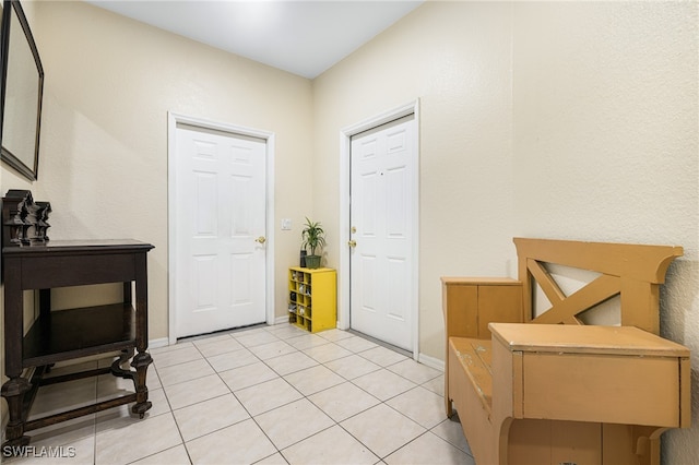 view of tiled foyer