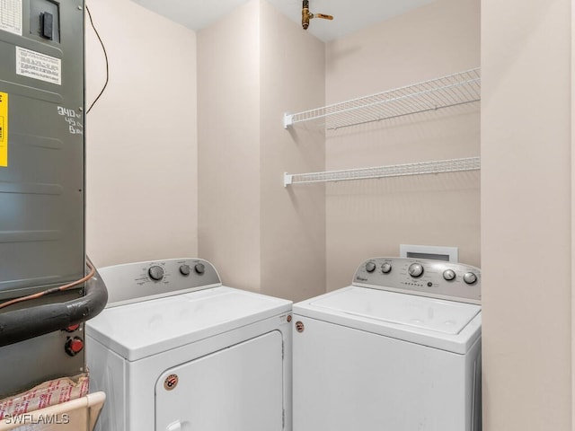 washroom featuring separate washer and dryer