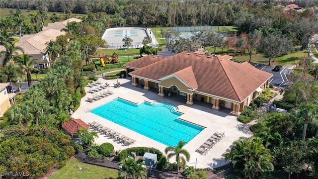 view of pool with a patio