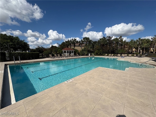 view of pool with a patio