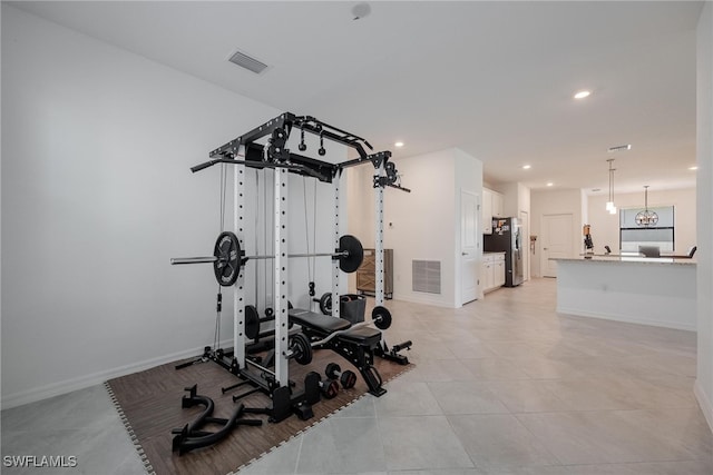 view of workout room