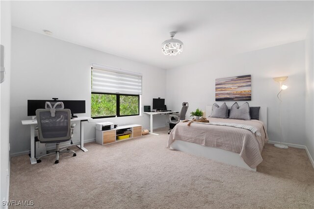 bedroom with carpet flooring