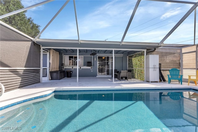 view of pool with a patio area