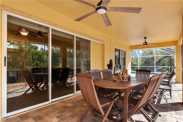 view of sunroom