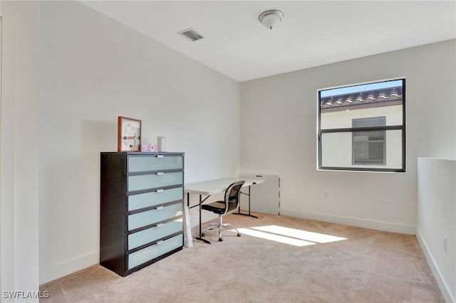 view of carpeted office