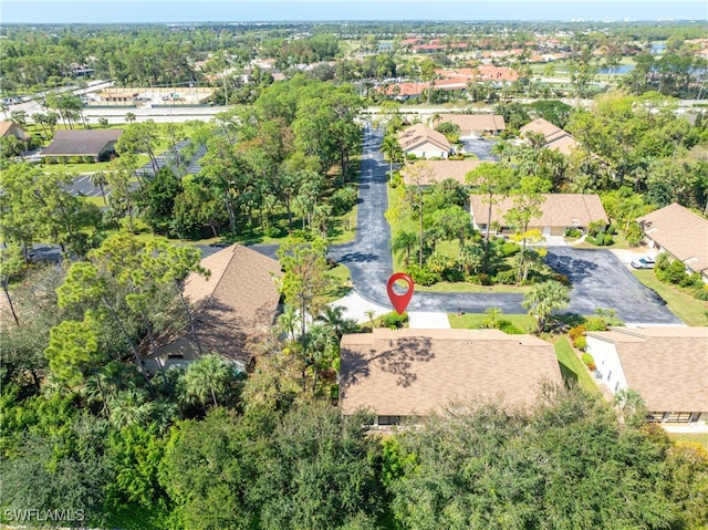 bird's eye view with a residential view