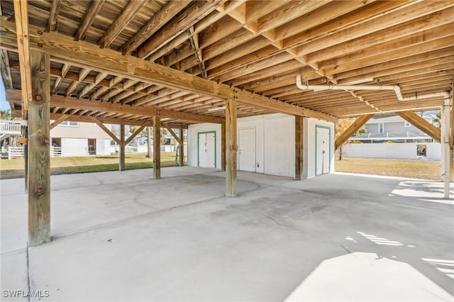 miscellaneous room with concrete floors