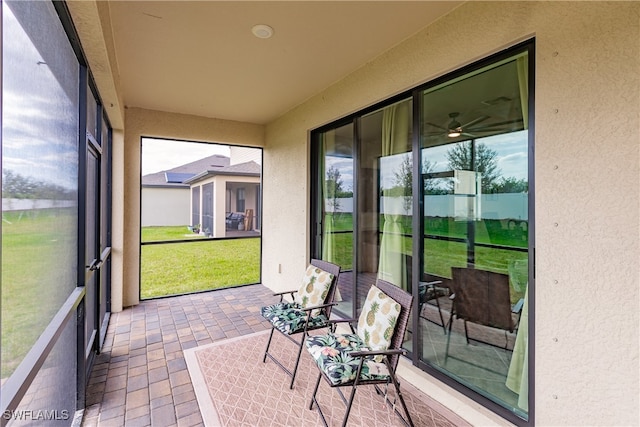 view of sunroom / solarium