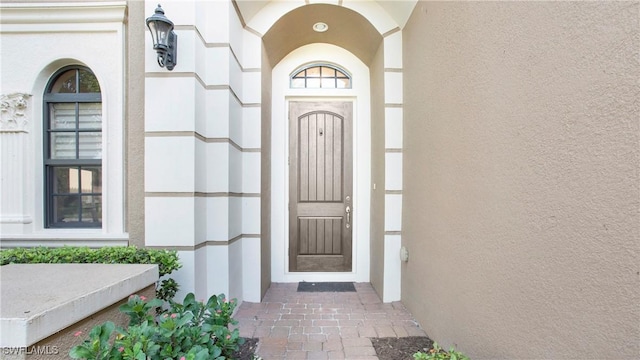 view of doorway to property