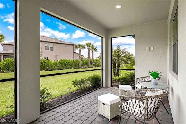 view of sunroom / solarium