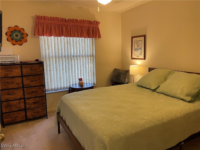 view of carpeted bedroom