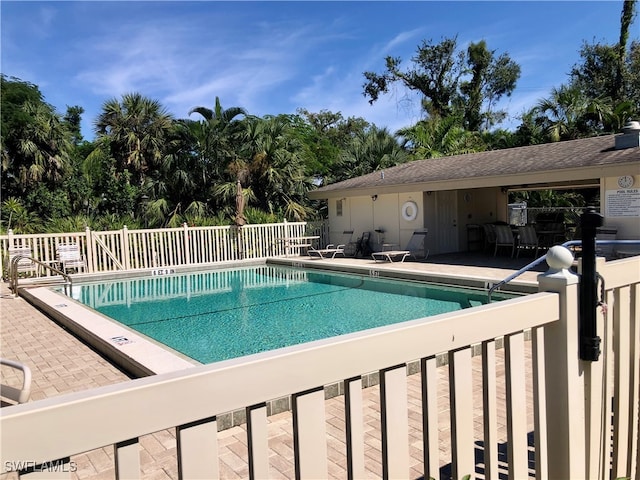 view of pool with a patio area