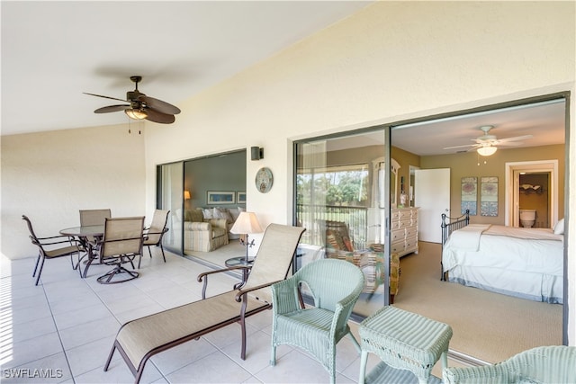 view of patio with ceiling fan