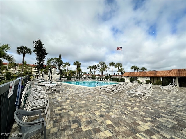 view of pool with a patio area