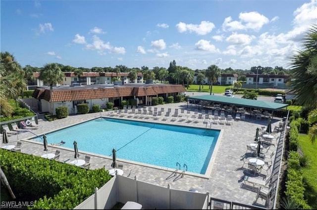 view of pool with a patio