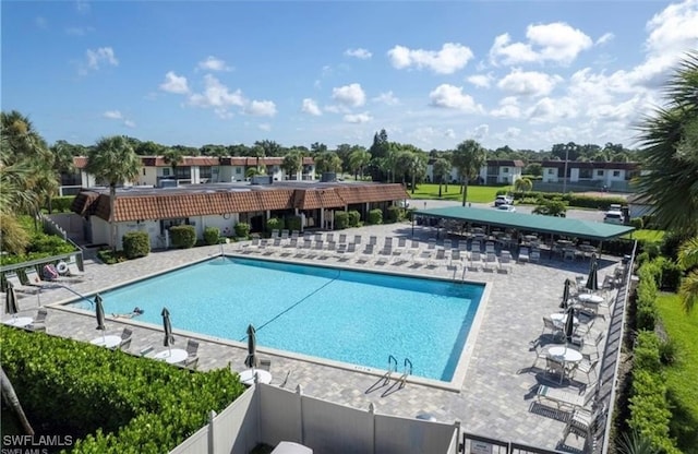 view of pool with a patio