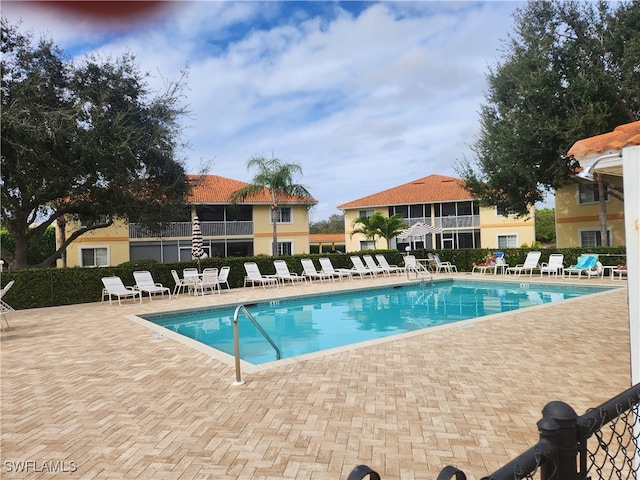 view of pool with a patio