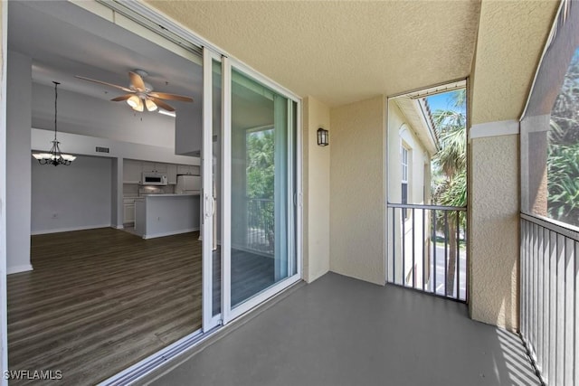 4105 Residence Dr Unit 718, Fort Myers, FL 33901 - balcony with a ceiling fan