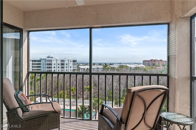 view of sunroom / solarium