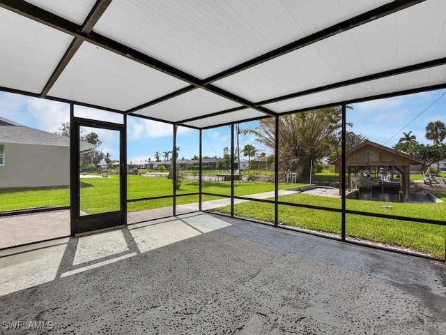 unfurnished sunroom featuring a healthy amount of sunlight