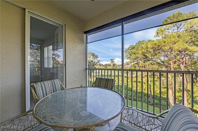 view of sunroom / solarium