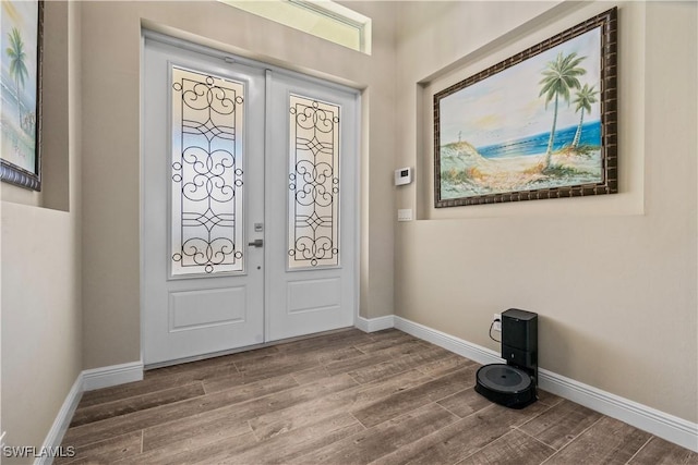 entryway with french doors