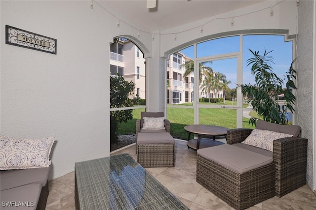 view of sunroom / solarium