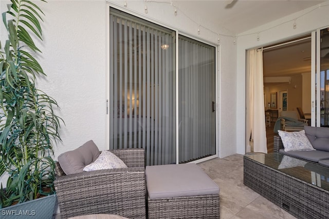 view of patio with an outdoor hangout area