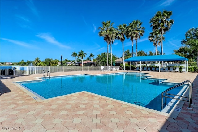 view of pool with a patio