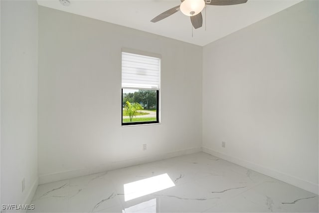 unfurnished room featuring ceiling fan