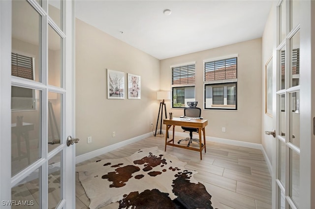 office with french doors