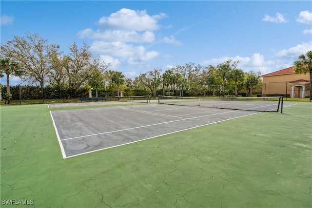 view of tennis court