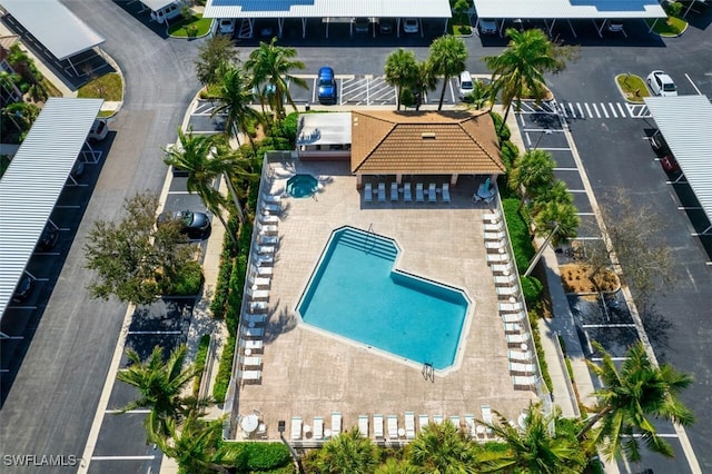 birds eye view of property