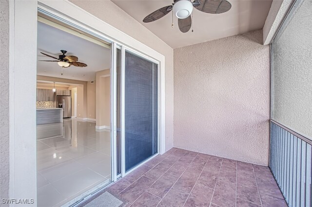 11701 Olivetti Ln Unit 307, Fort Myers, FL 33908 - balcony with ceiling fan
