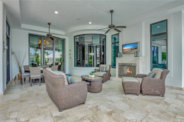 view of patio / terrace with ceiling fan