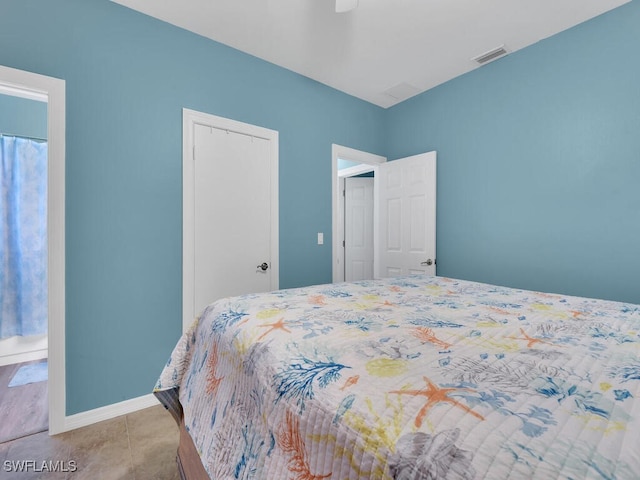 bedroom featuring a closet