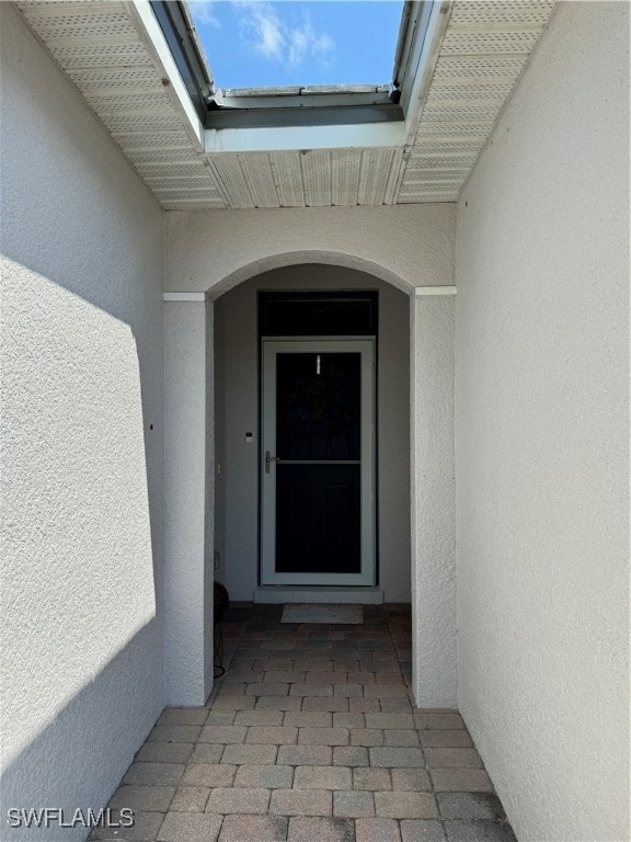 view of doorway to property