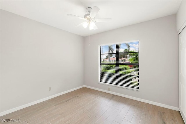 14 Manor Ter Unit 9-106, Marco Island, FL 34145 - empty room featuring light wood-style floors and a ceiling fan