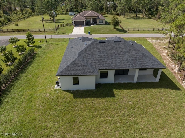 drone / aerial view featuring a rural view