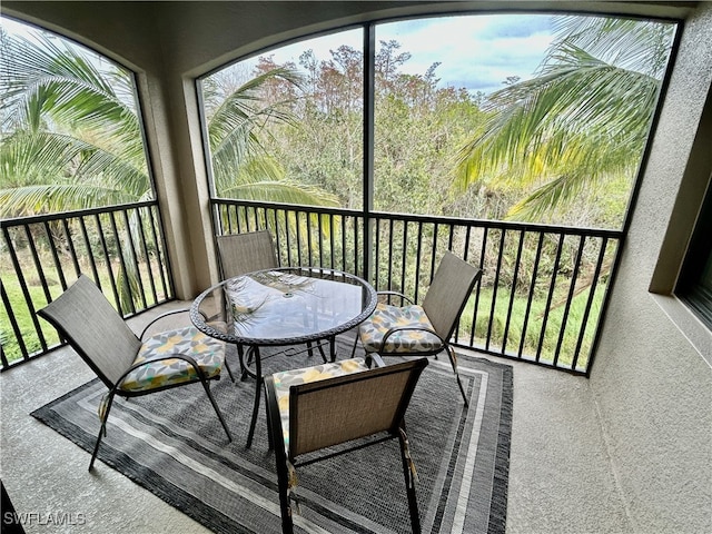 sunroom with a healthy amount of sunlight