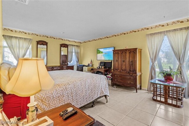 view of tiled bedroom